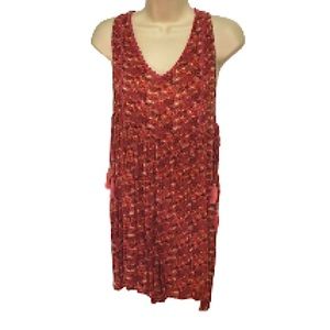 ZARA Trafaluc Rust Floral Flower Romper Skort Dress Small